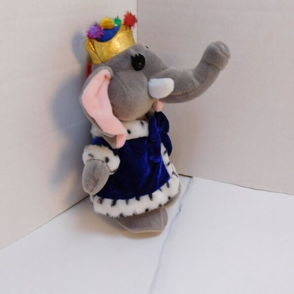 Nanco Royal Elephant 10" Plush 2000 Stuffed Animal - Picture 3 of 6